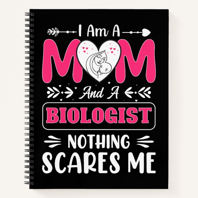 Funny Biologist Mom, Biologist Mom Funny Notebook (Front)