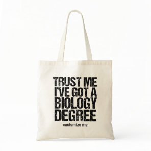 Funny Biology Major Graduation Custom Graduate Tote Bag