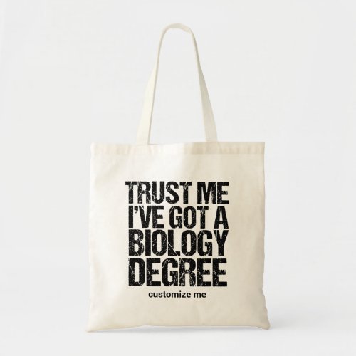 Funny Biology Major Graduation Custom Graduate Tote Bag
