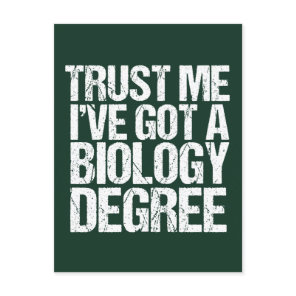 Funny Biology Major Graduation Green Biologist Postcard