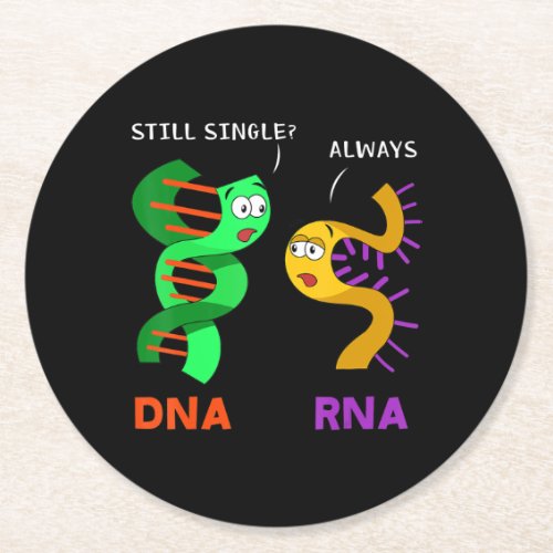 Funny Biology Pun Biologist Teacher Professor Gift Round Paper Coaster