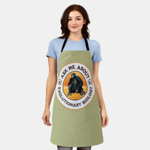 Funny Biology Teacher Evolution Humor Gift Apron