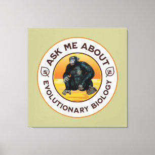 Funny Biology Teacher Evolution Humor Gift Canvas Print