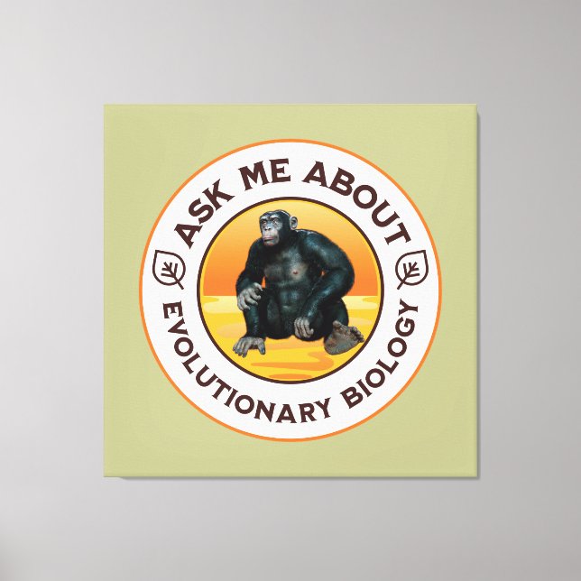 Funny Biology Teacher Evolution Humor Gift Canvas Print (Front)