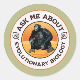 Funny Biology Teacher Evolution Humor Gift Classic Round Sticker
