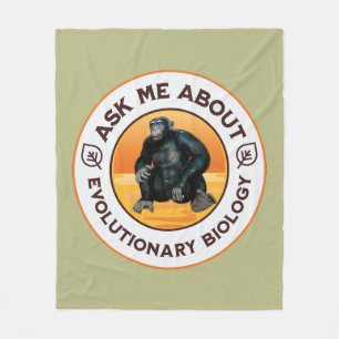 Funny Biology Teacher Evolution Humor Gift Fleece Blanket