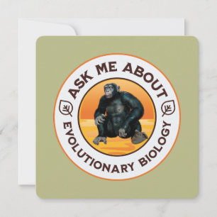 Funny Biology Teacher Evolution Humor Gift Holiday Card