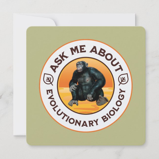Funny Biology Teacher Evolution Humor Gift Holiday Card (Front)