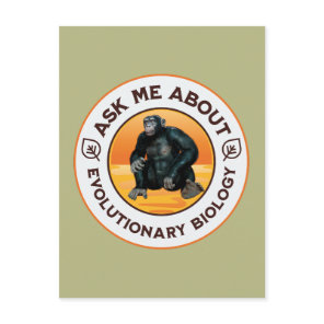 Funny Biology Teacher Evolution Humor Gift Holiday Postcard