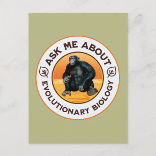 Funny Biology Teacher Evolution Humor Gift Holiday Postcard