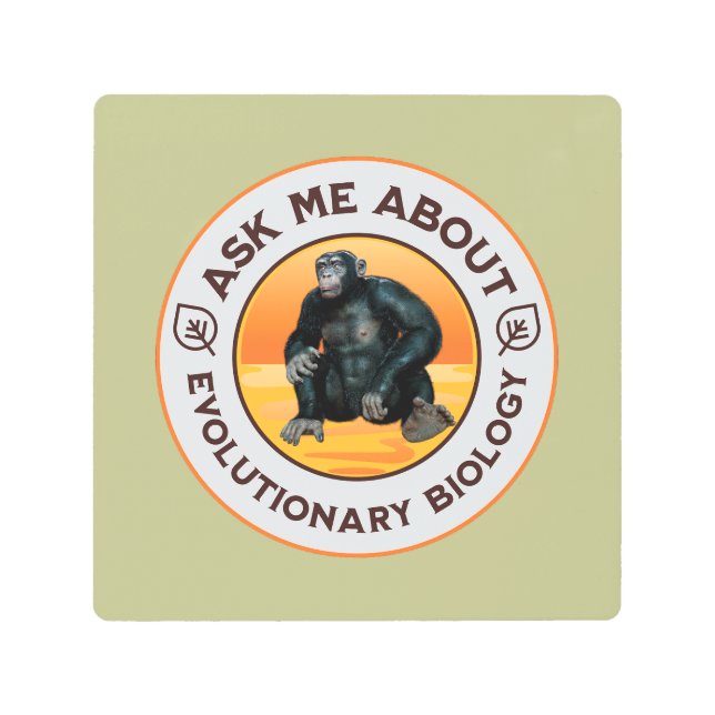 Funny Biology Teacher Evolution Humor Gift Metal Print (Front)