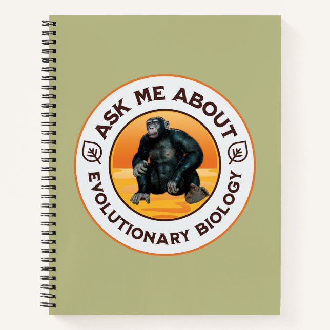 Funny Biology Teacher Evolution Humor Gift Notebook (Front)