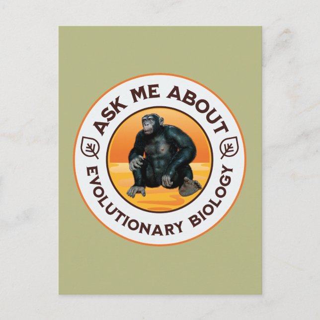 Funny Biology Teacher Evolution Humor Gift Postcard (Front)