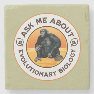 Funny Biology Teacher Evolution Humor Gift Stone Coaster