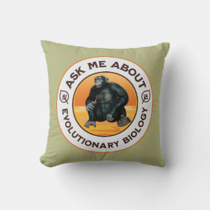 Funny Biology Teacher Evolution Humor Gift Throw Pillow