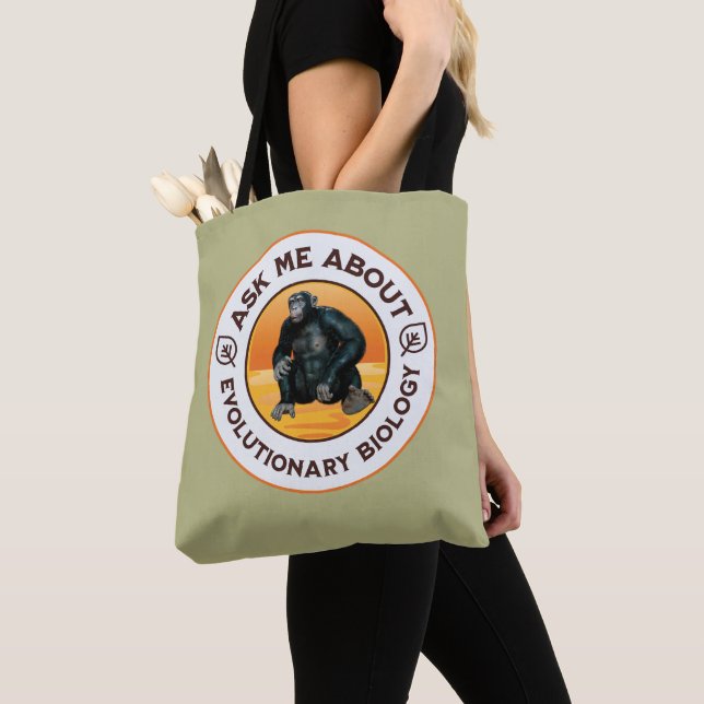 Funny Biology Teacher Evolution Humor Gift Tote Bag (Close Up)