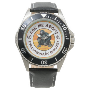 Funny Biology Teacher Evolution Humor Gift Watch