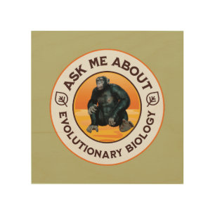 Funny Biology Teacher Evolution Humor Gift Wood Wall Art
