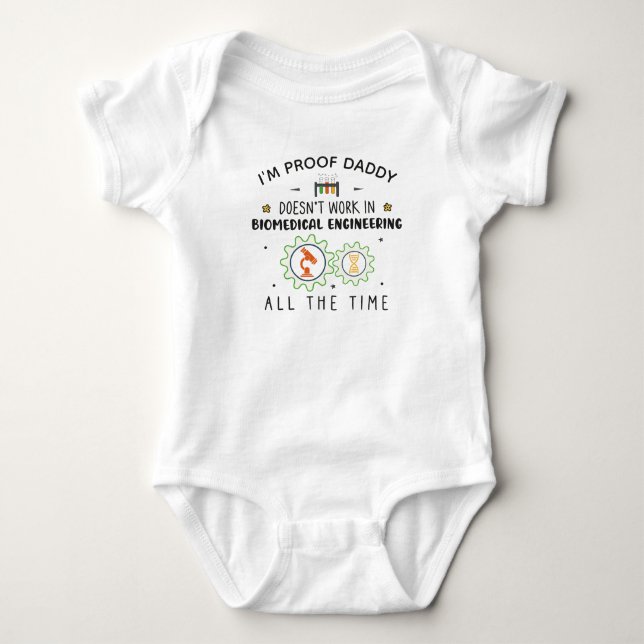 Funny Biomedical Engineer Dad - Biomedical Baby Bodysuit (Front)