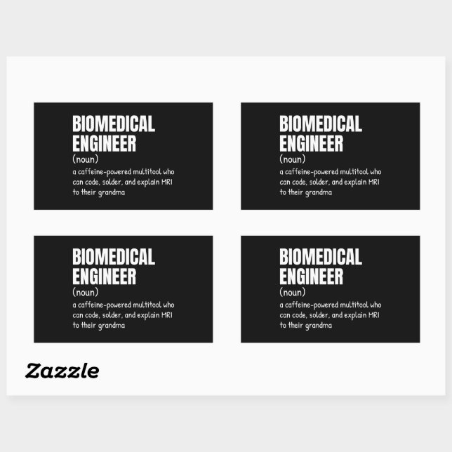 Funny Biomedical Engineer Definition Rectangular Sticker (Sheet)