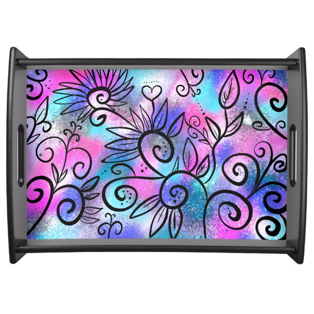 Funny bird art serving tray (Front)