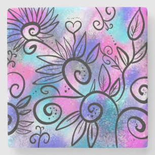 Funny bird art stone coaster