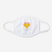 Funny bird beak cartoon illustration white cotton face mask (Front)
