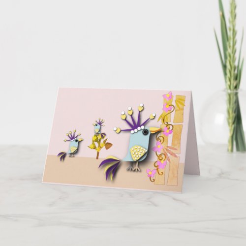 Funny Bird Blank Occasion  Card