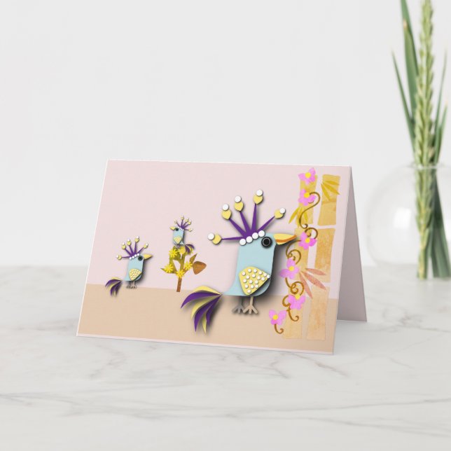 Funny Bird Blank Occasion  Card (Front)