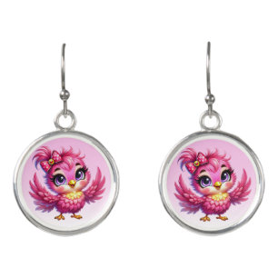 Funny Bird Cartoon Sublimation-56342 Earrings