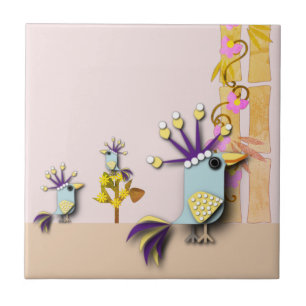 Funny Bird Ceramic Tile