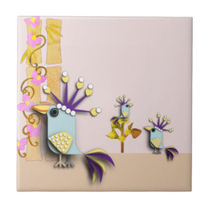 Funny Bird Ceramic Tile