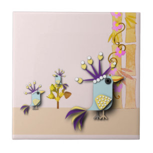 Funny Bird Ceramic Tile