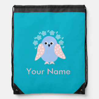 funny bird drawstring bag