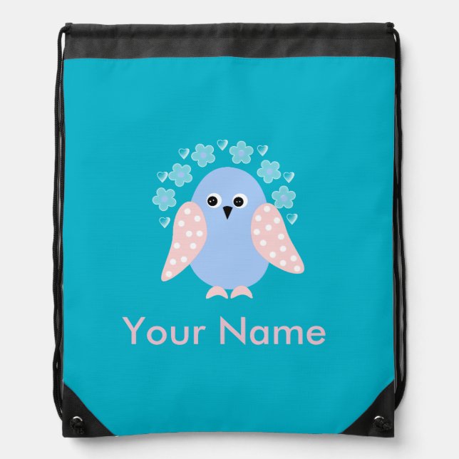 funny bird drawstring bag (Front)