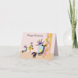 Funny Bird Editable Card