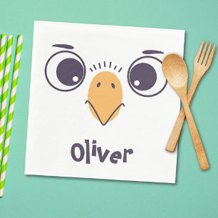 Funny Bird Face with Large Eyes Napkins
