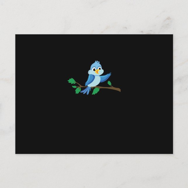 Funny Bird Finger Flipping Holiday Postcard (Front)