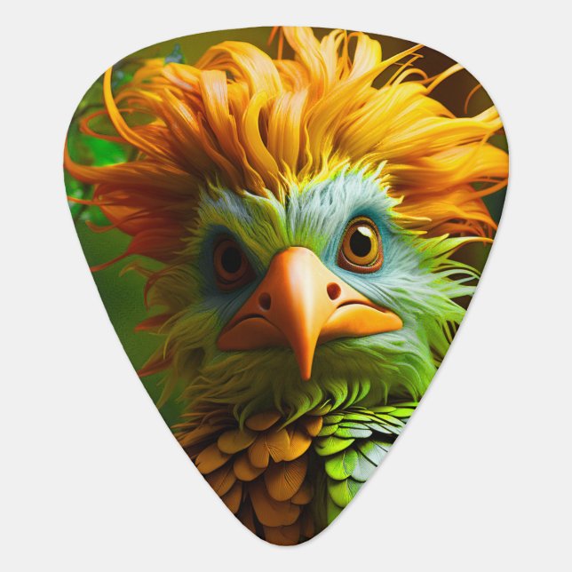 Funny Bird Guitar Pick (Front)