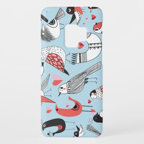 Funny bird illustrations graphic seamless Case_Mate samsung galaxy s9 case