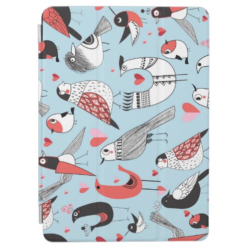 Funny bird illustrations graphic seamless iPad air cover