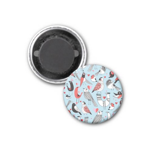 Funny bird illustrations graphic seamless magnet