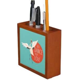 Funny Bird Message - Just Dance For Love 1 Desk Organizer