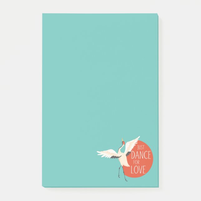 Funny Bird Message - Just Dance For Love 1 Post-it Notes (Front)