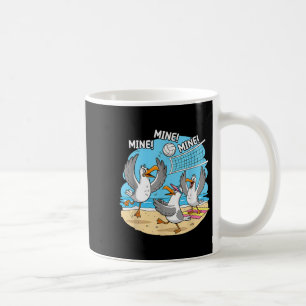 Funny Bird Playing Volleyball Mine Game Day Vibes Coffee Mug