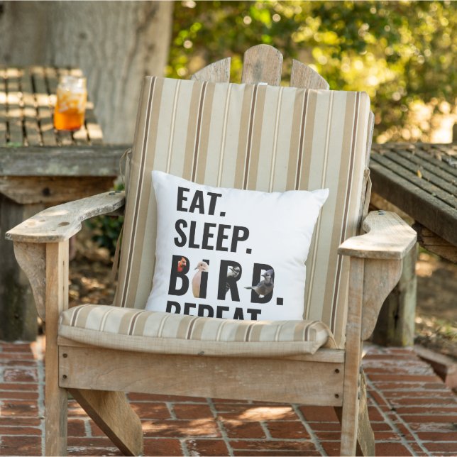 Funny Bird Quote Modern Typography  Outdoor Pillow (Chair)