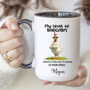Funny Bird Sarcastic Humor Gift Personalized Two-Tone Coffee Mug