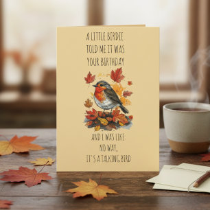 Funny Birdie Birthday Card – Talking Bird Joke