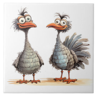 funny birds background ceramic tile