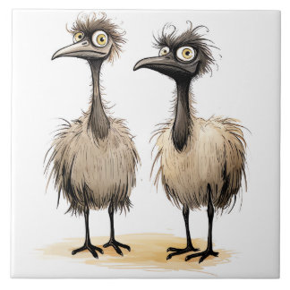 funny birds background ceramic tile